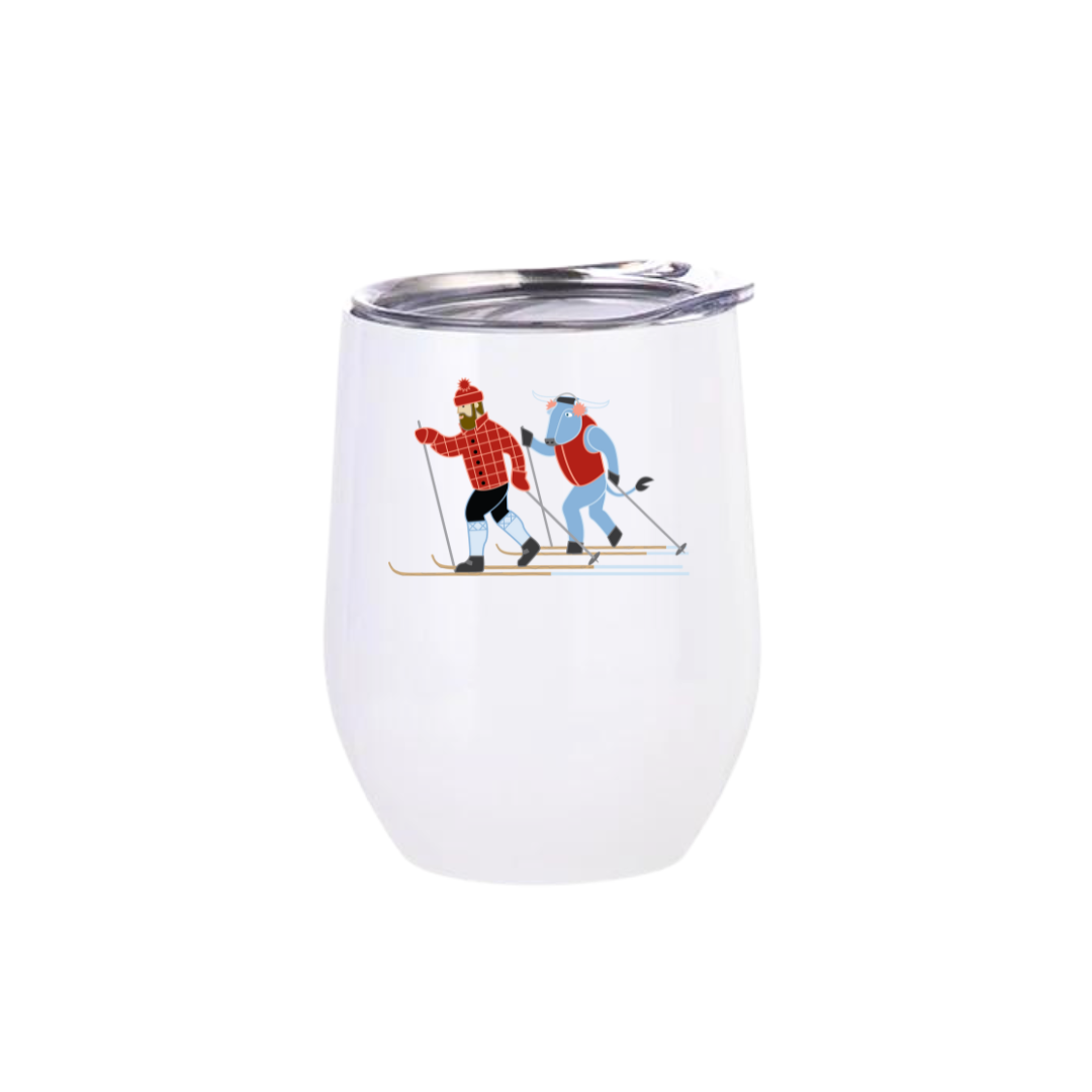 X-Country Skiing Paul Bunyan + Babe Insulated Drinkware