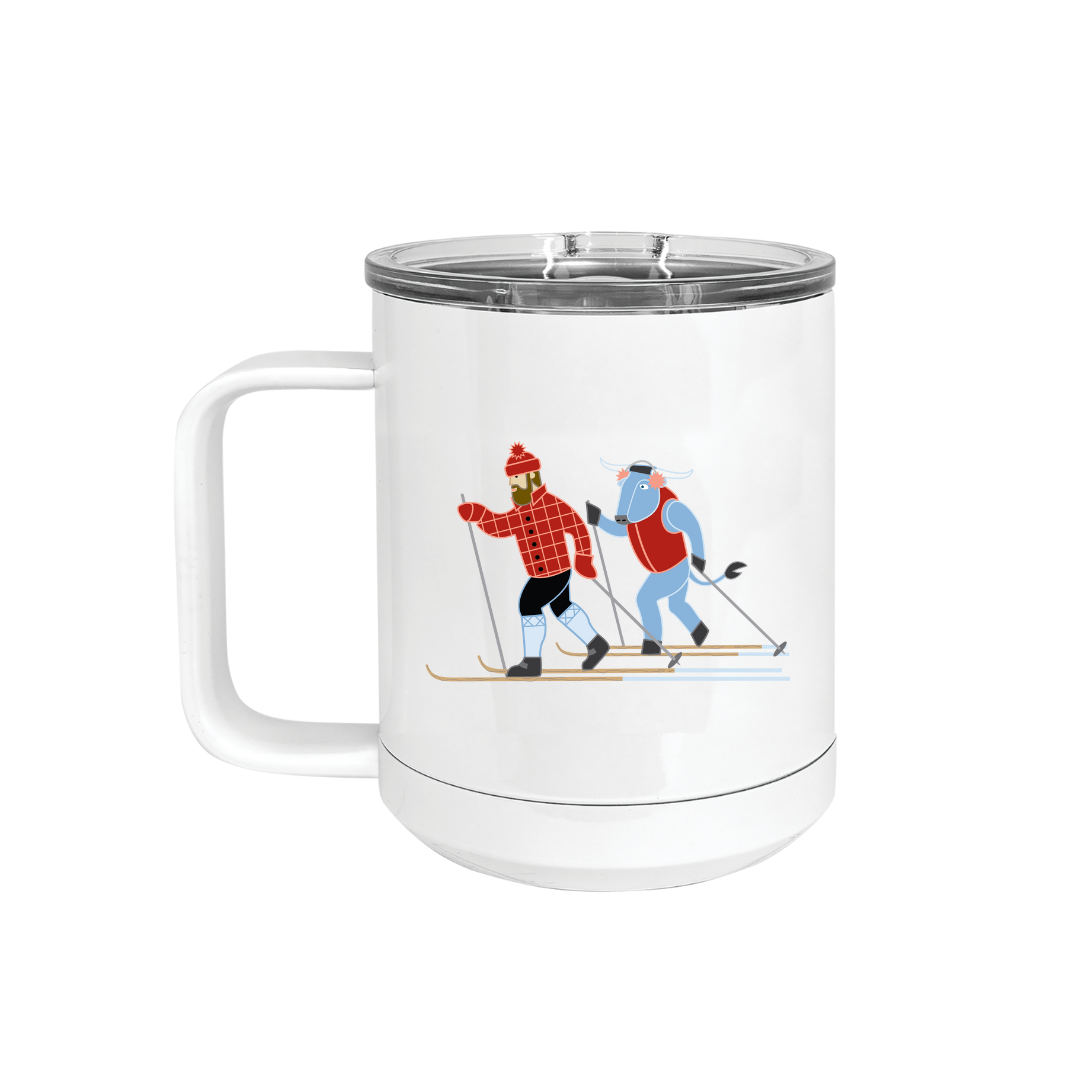 X-Country Skiing Paul Bunyan + Babe Insulated Drinkware