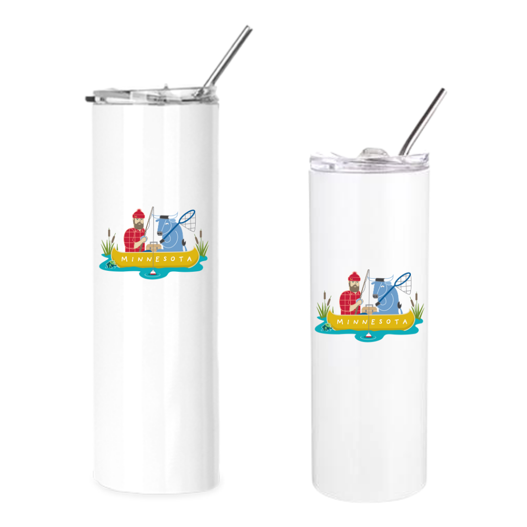 Insulated Tumblers | Fishing Paul Bunyan + Babe