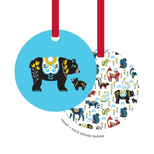 Metal Ornament | Dala Bear + Cub