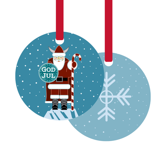 Metal Ornament | God Jul Santa Viking