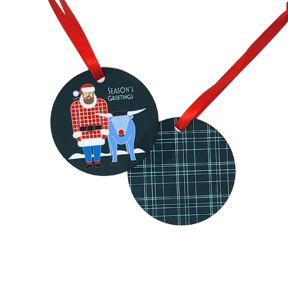 Metal Ornament | Holiday Paul Bunyan + Babe