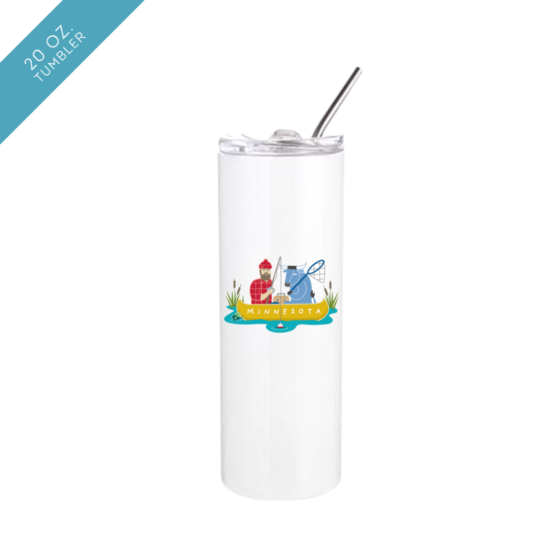 Insulated Tumblers | Fishing Paul Bunyan + Babe