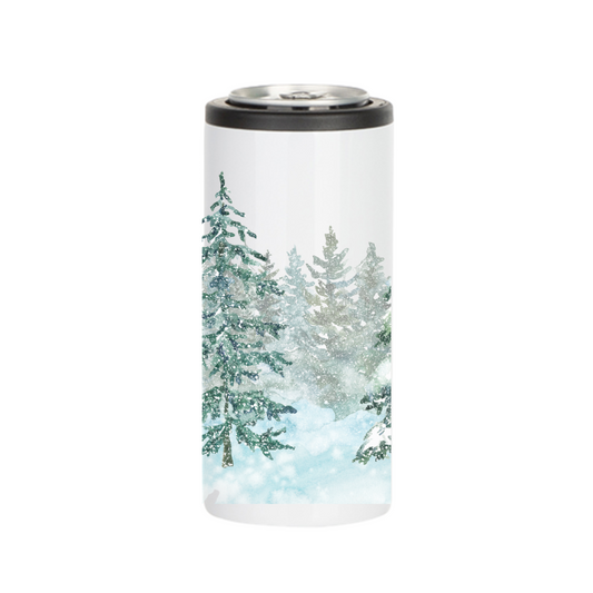 Insulated Skinny Cooler | Snowy Pines