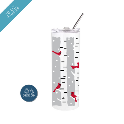 Winter Cardinal Insulated Drinkware