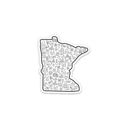 Black + White Minnesota | Stickers