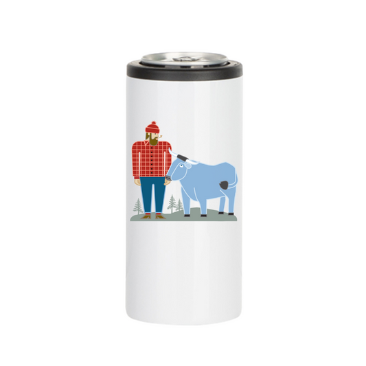 Insulated Skinny Cooler | Classic Paul Bunyan + Babe