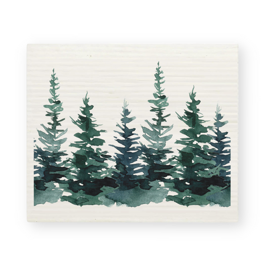 Swedish Dishcloth | Watercolor Pines