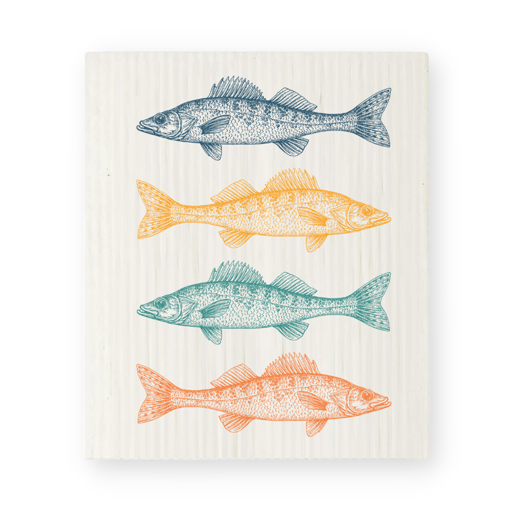 Swedish Dishcloth | Colorful Walleye