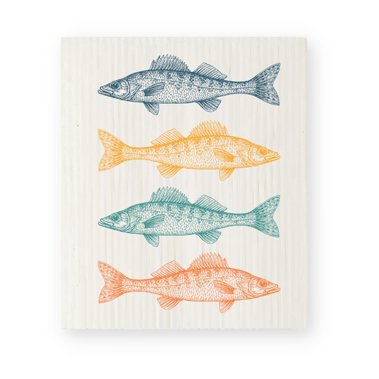 Swedish Dishcloth | Colorful Walleye