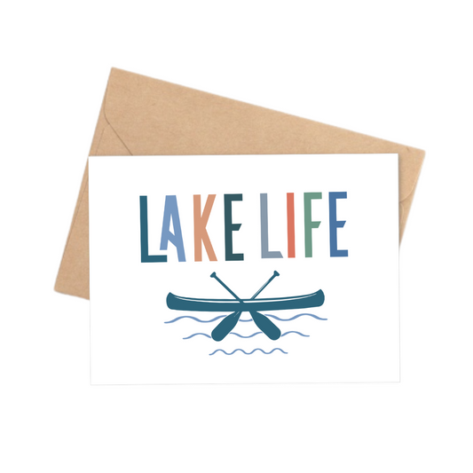 Notecard | Lake Life Canoe