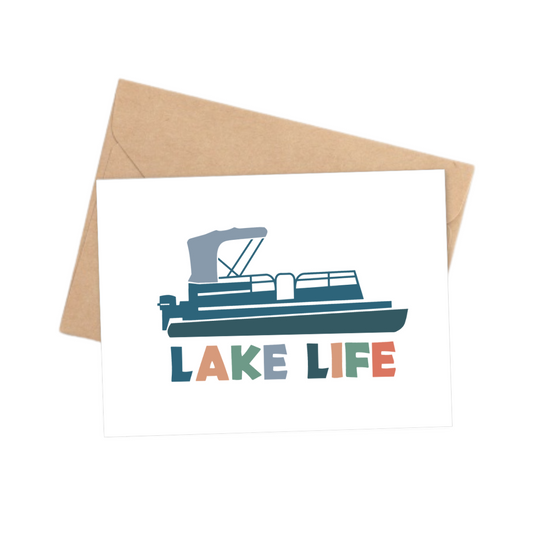 Notecard | Lake Life Pontoon