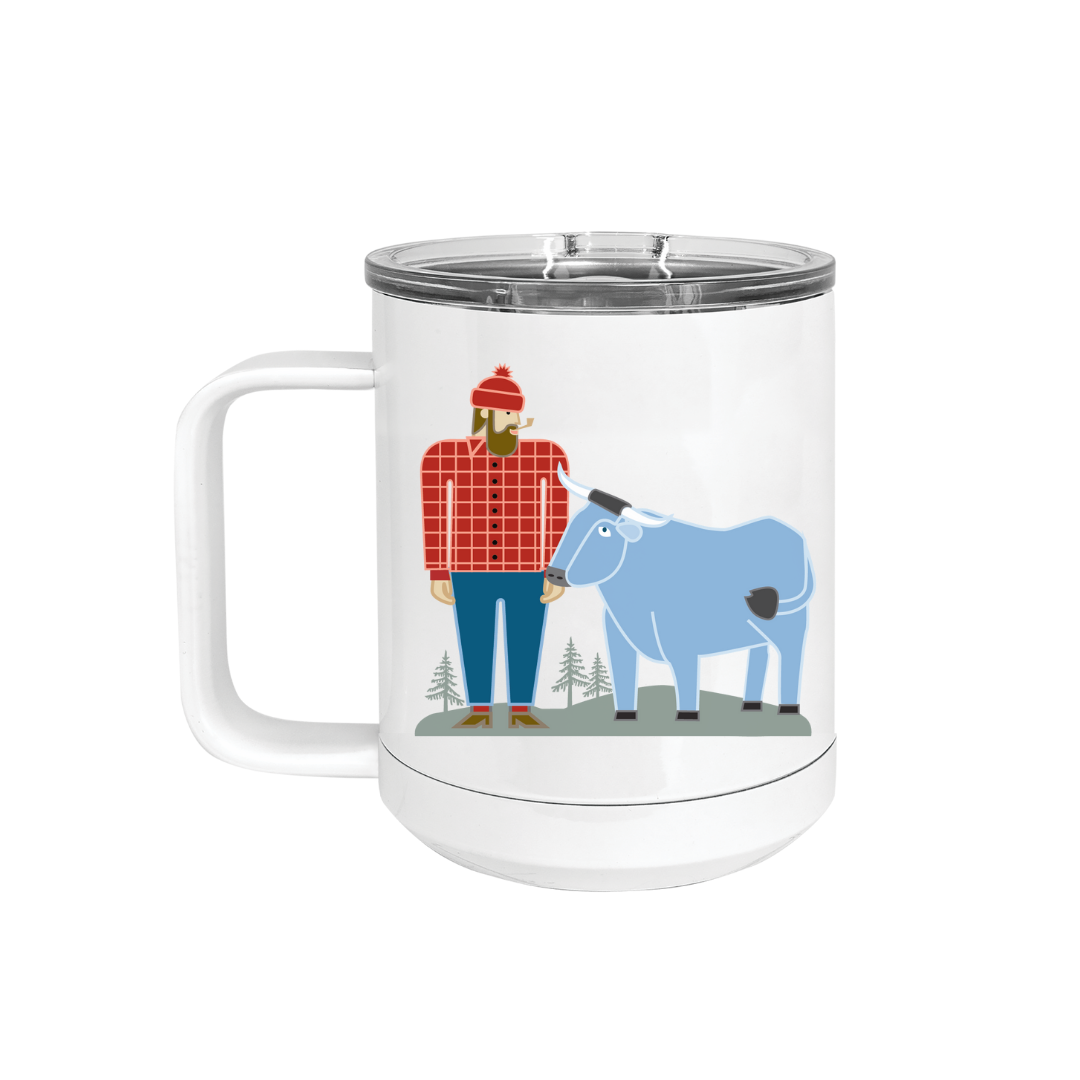 Insulated Camp Mug | Classic Paul Bunyan + Babe