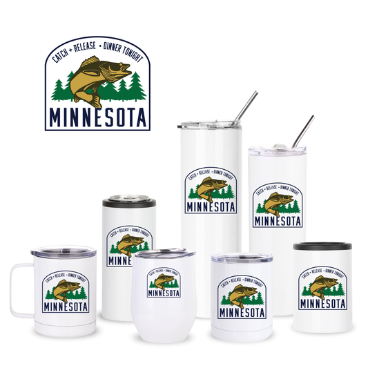 Minnesota Walleye Badge Insulated Drinkware