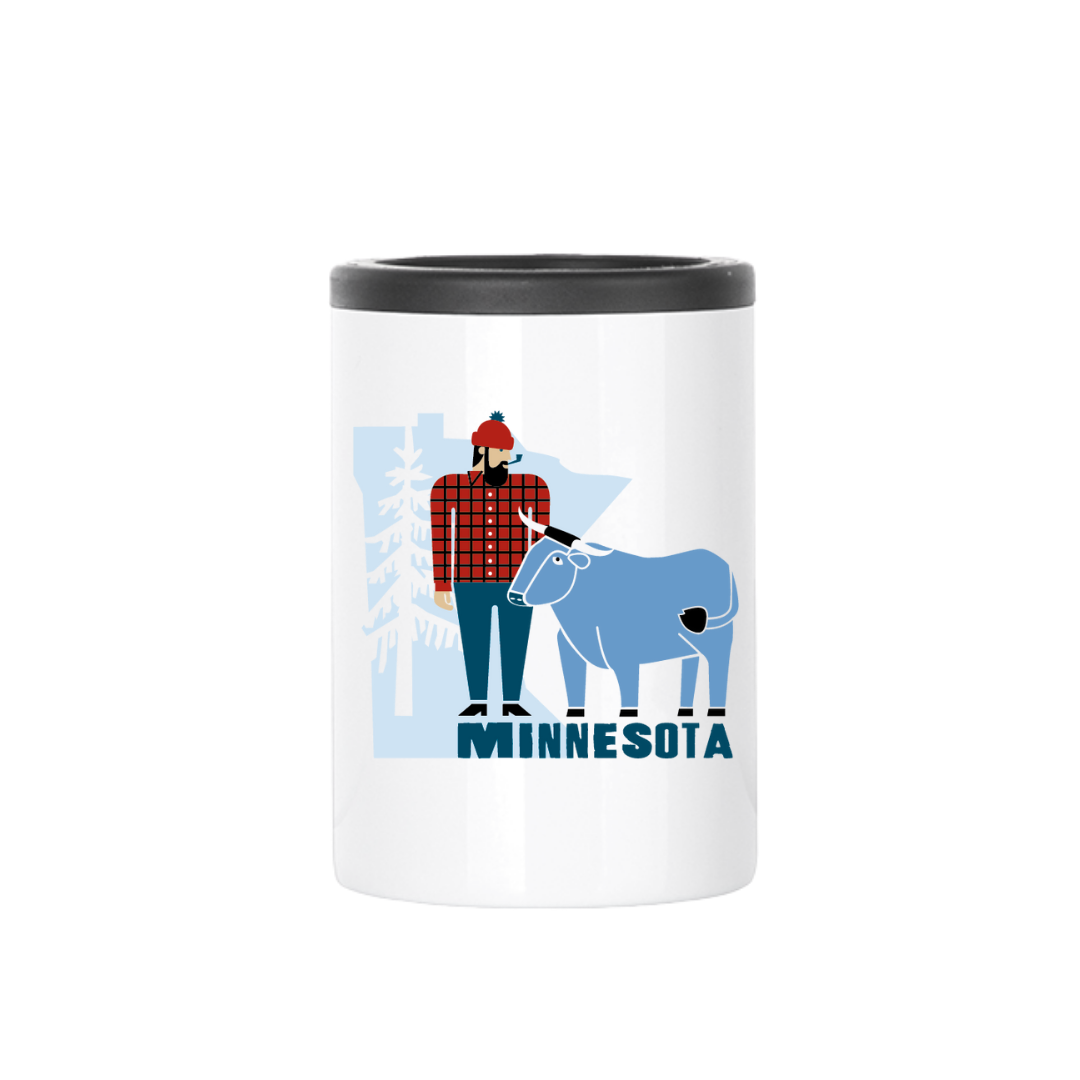 Insulated Can Cooler | Minnesota Paul Bunyan + Babe