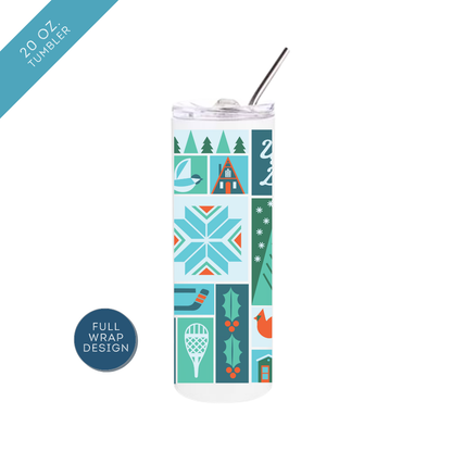 Winter Square Scenes Insulated Drinkware