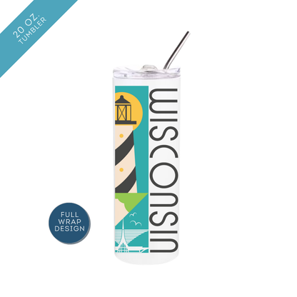 WI Square Scenes Insulated Drinkware