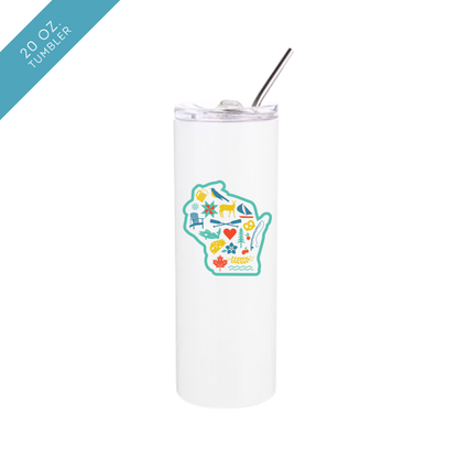 WI Love State Insulated Drinkware