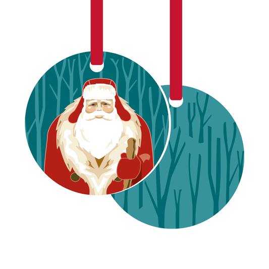 Metal Ornament | Northwoods Santa