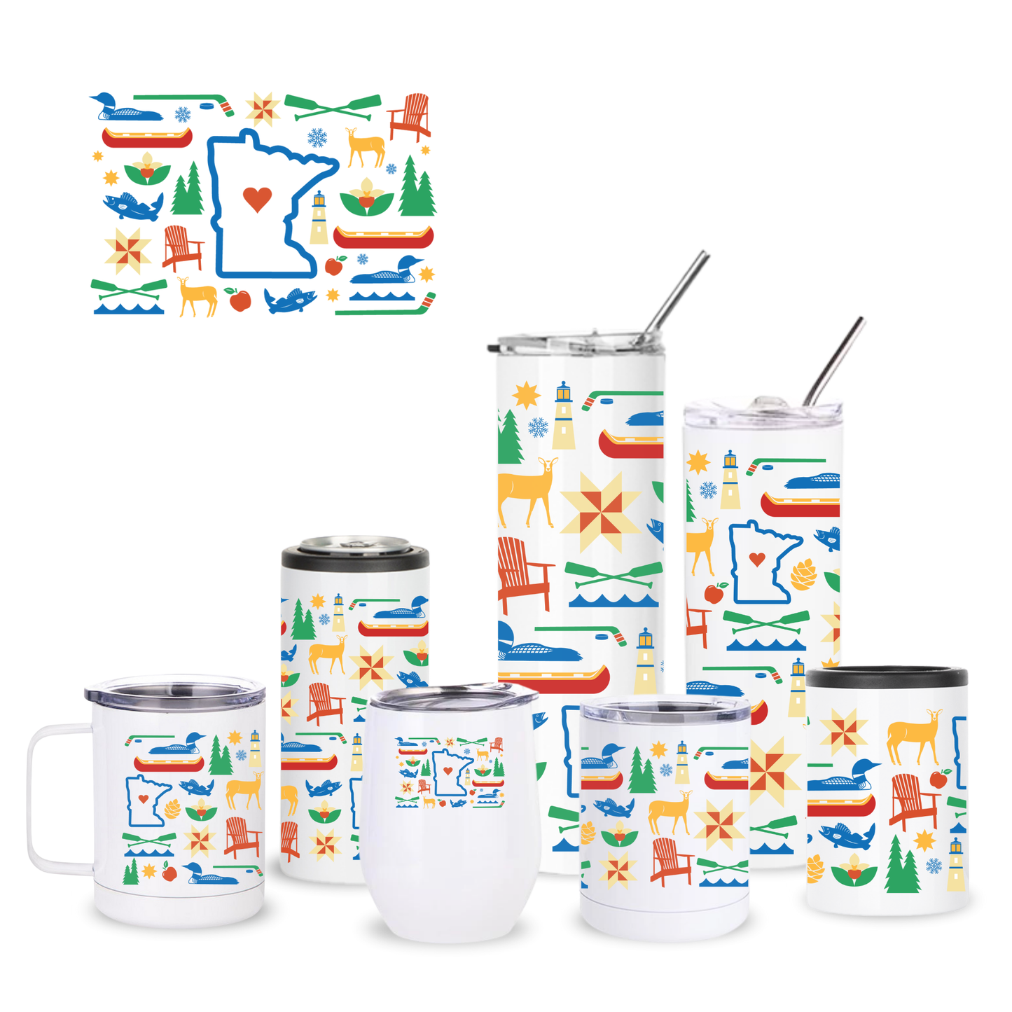 MN Love Icons Insulated Drinkware