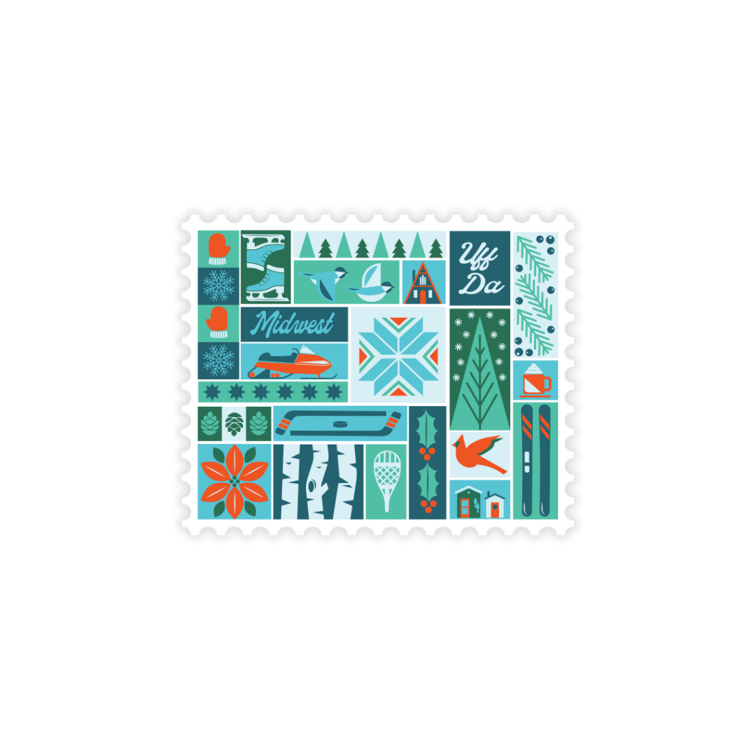 Winter Square Scenes | Sticker
