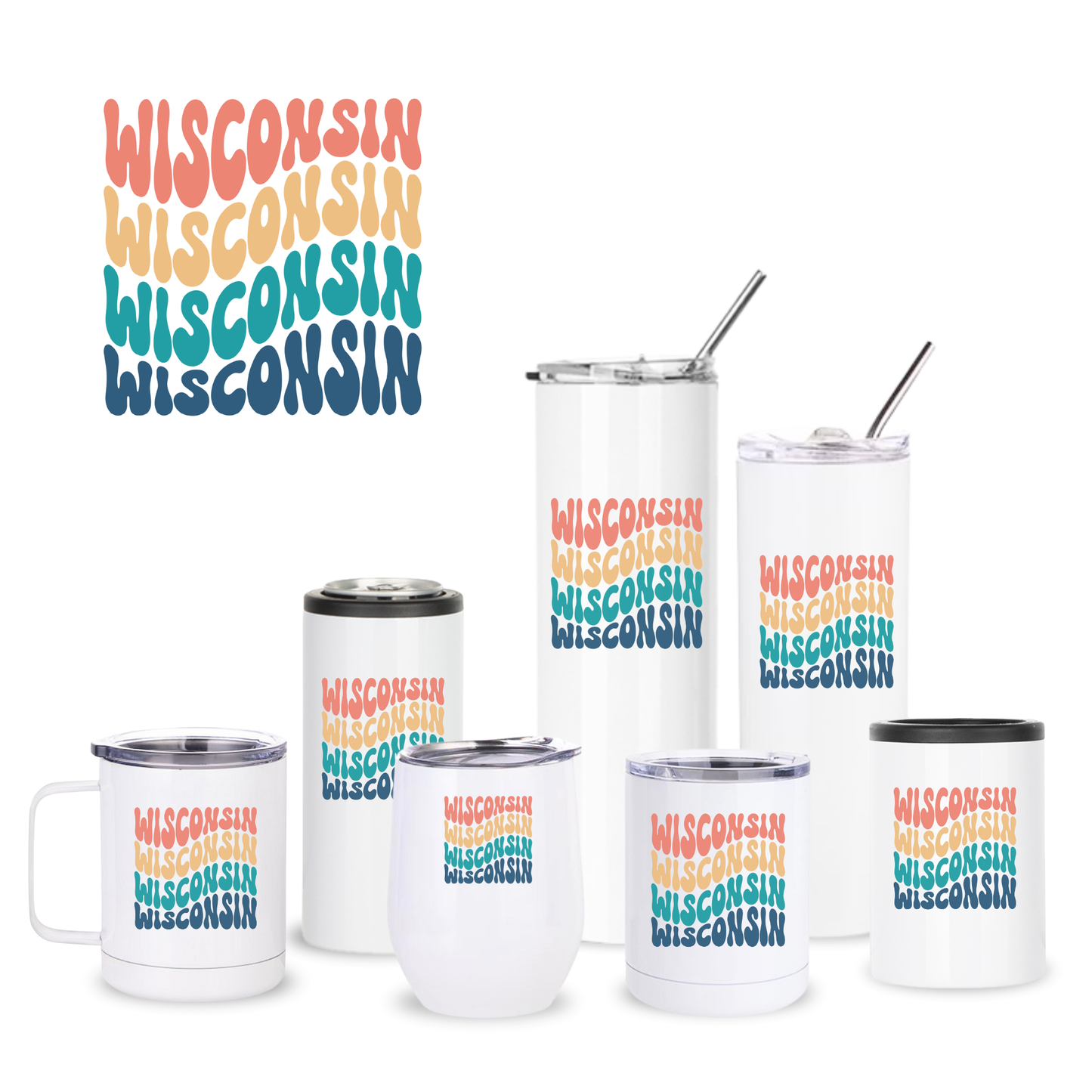 Groovy Wisconsin Insulated Drinkware
