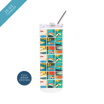 TAALLA Fish Collage Insulated Drinkware