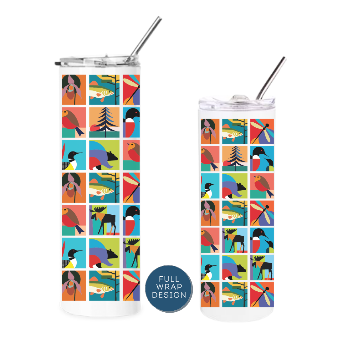 TAALLA Wildlife Collage Insulated Drinkware