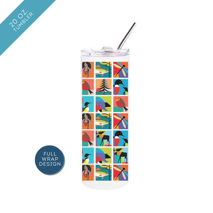 TAALLA Wildlife Collage Insulated Drinkware