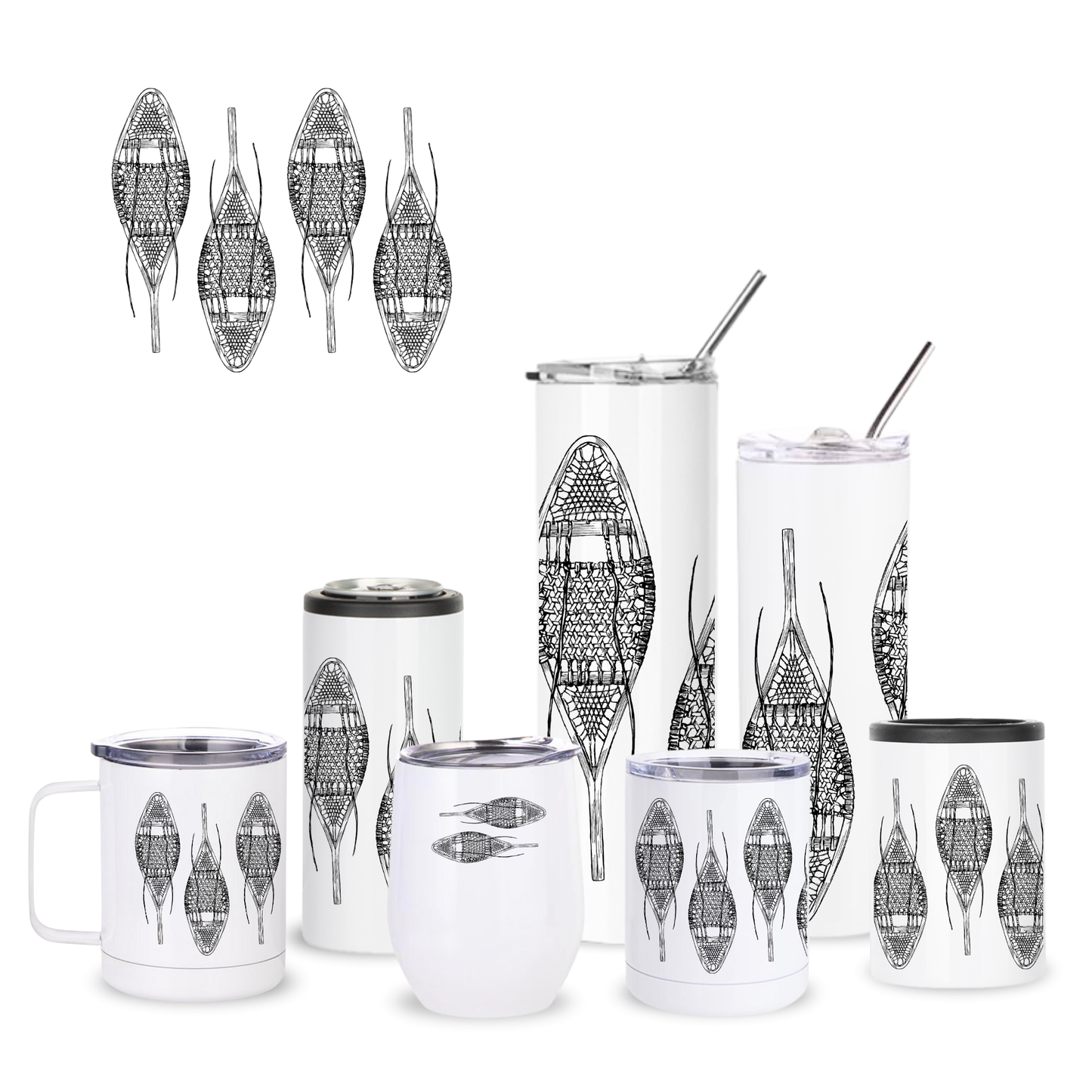 Vintage Snowshoes Insulated Drinkware