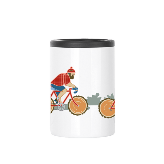 Insulated Can Cooler | Biking Paul Bunyan + Babe Wrap