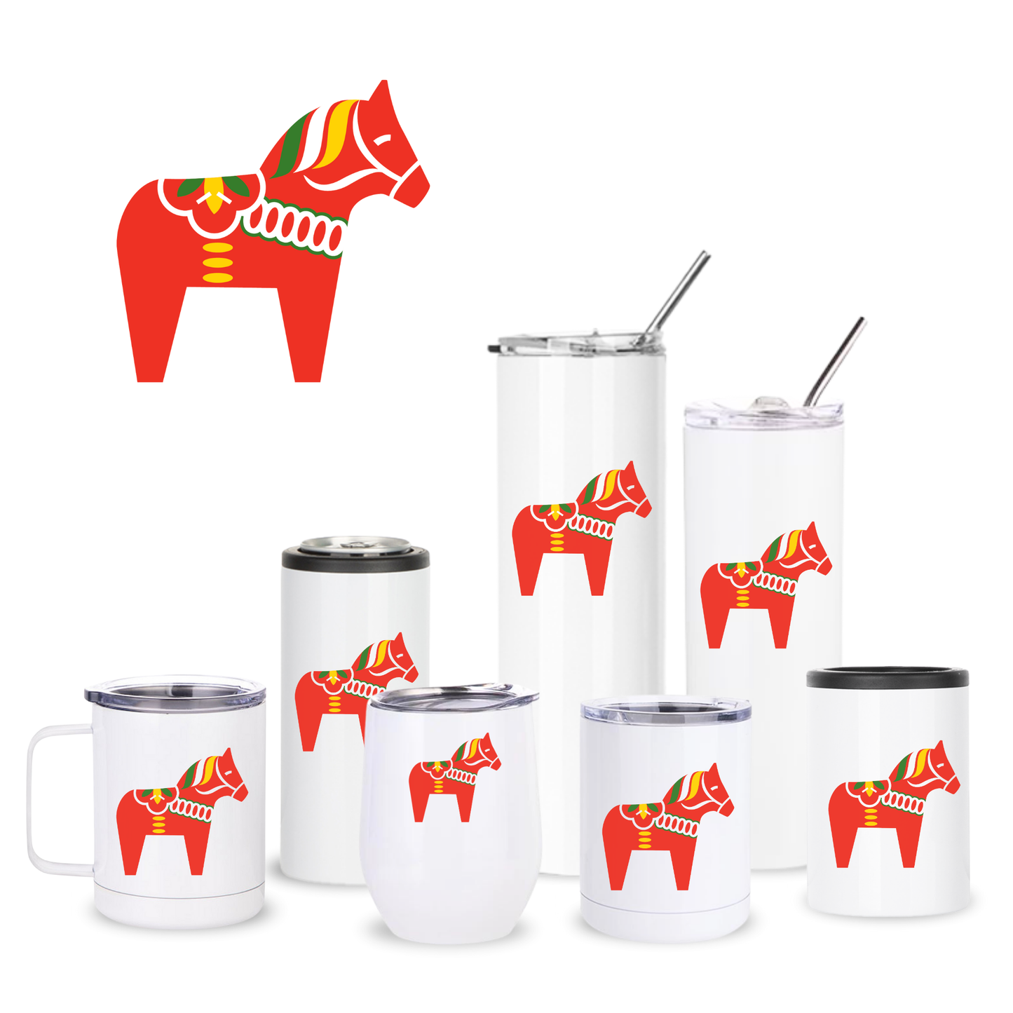 Dala Horse Insulated Drinkware