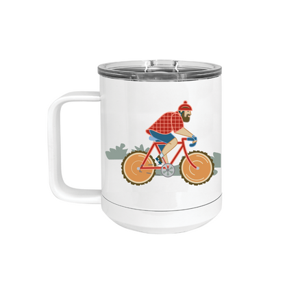 Insulated Camp Mug | Biking Paul Bunyan + Babe Wrap