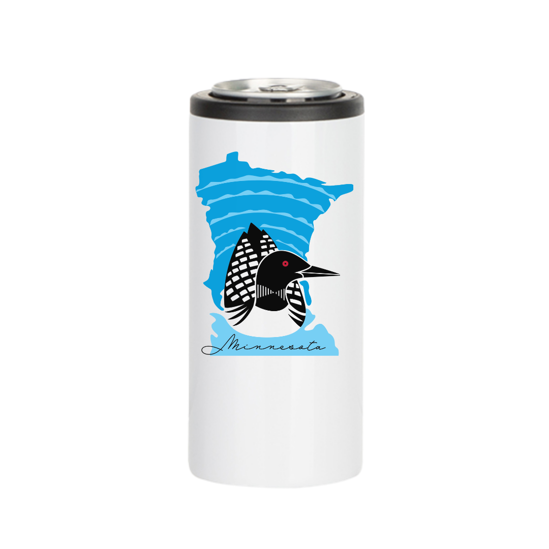 Insulated Skinny Cooler | Minnesota Loon