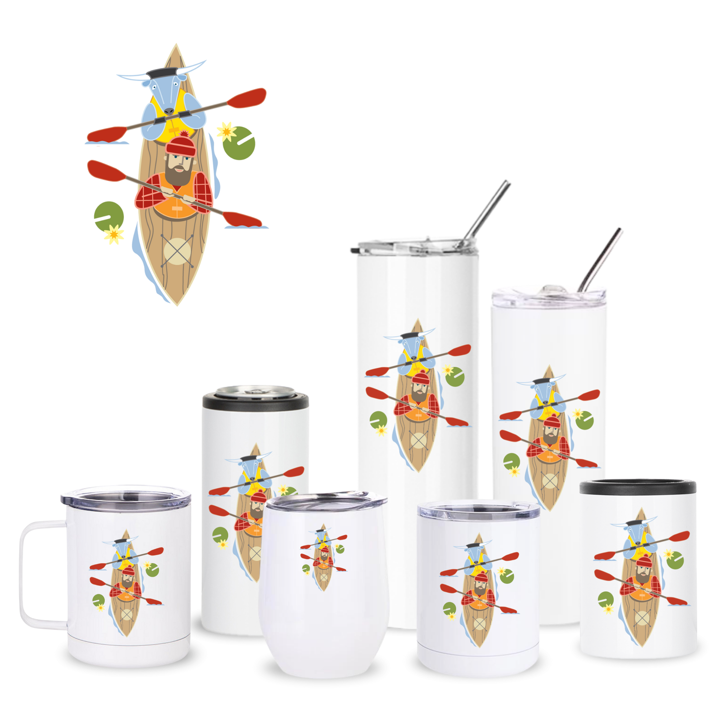 Kayak Paul Bunyan + Babe Insulated Drinkware