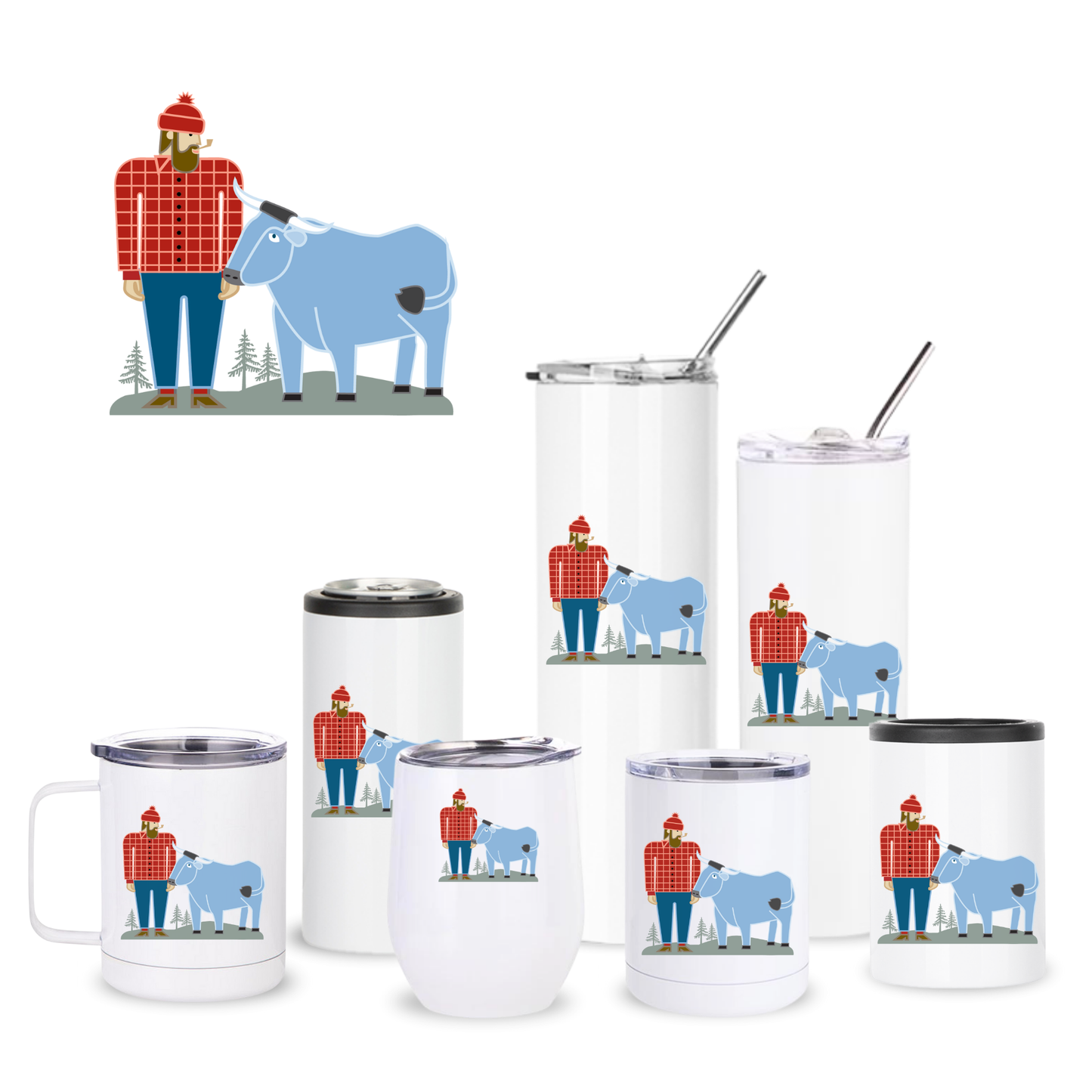Classic Paul Bunyan + Babe Insulated Drinkware