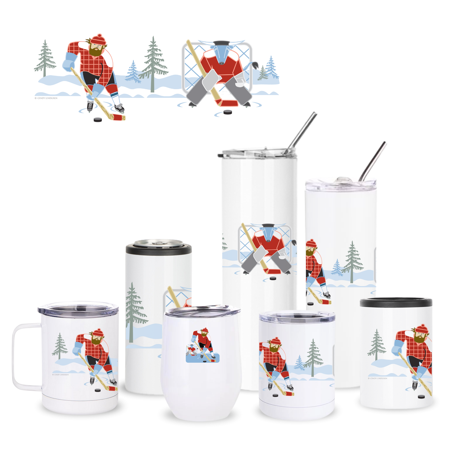 Hockey Paul Bunyan + Babe Insulated Drinkware