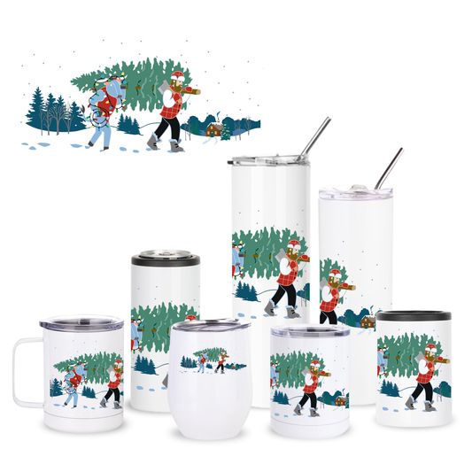 Christmas Tree Paul Bunyan + Babe Insulated Drinkware