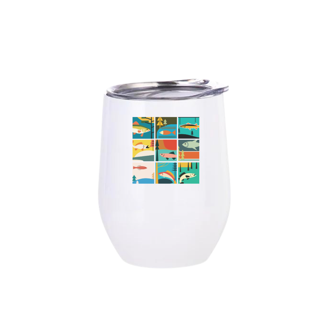 TAALLA Fish Collage Insulated Drinkware