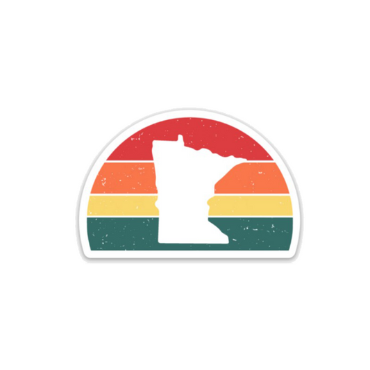 Retro Minnesota Sunset | Stickers