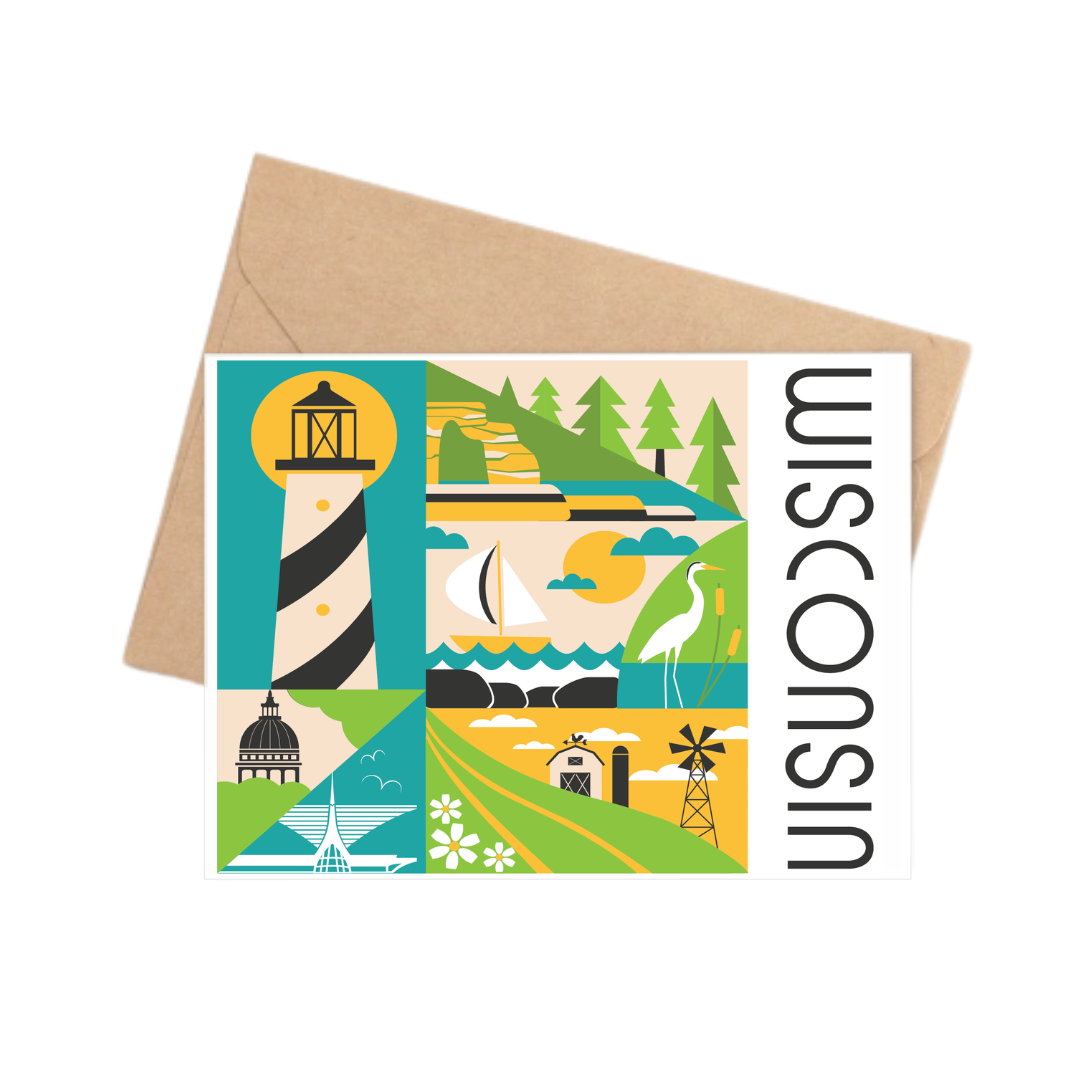 Notecard | WI Square Scenes