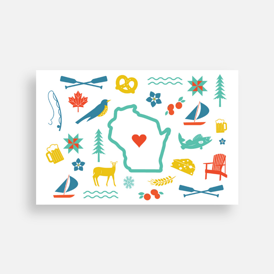 Postcard | WI Love Icons