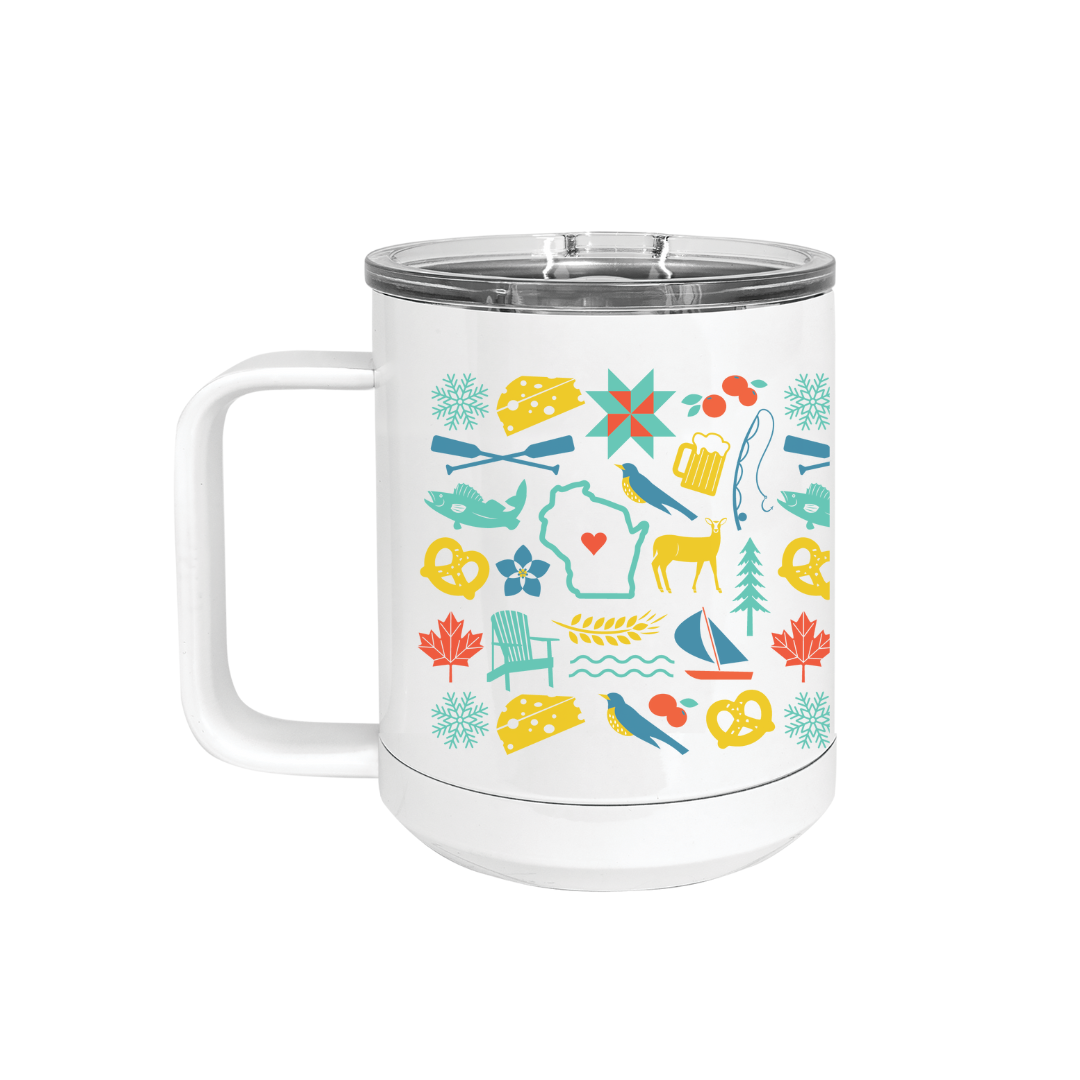 WI Love Icons Insulated Drinkware