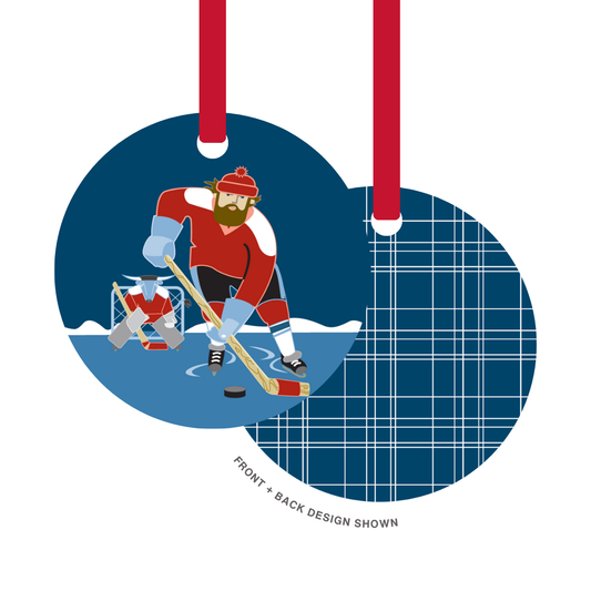 Metal Ornament | Hockey Paul Bunyan + Babe