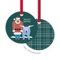 Metal Ornament | Holiday Paul Bunyan + Babe