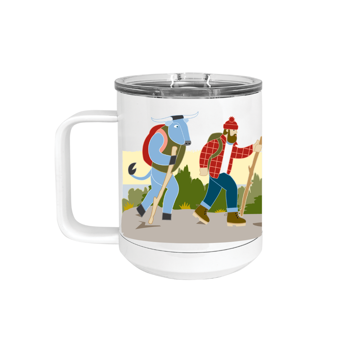 Hiking Paul Bunyan + Babe Insulated Drinkware