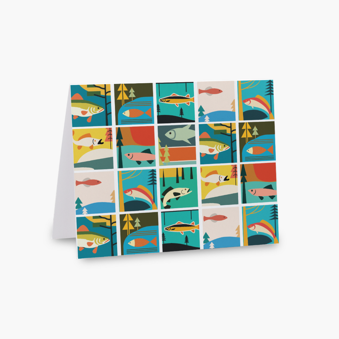 Notecard | Fish Collage