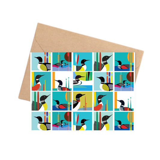 Notecard | Loon Collage