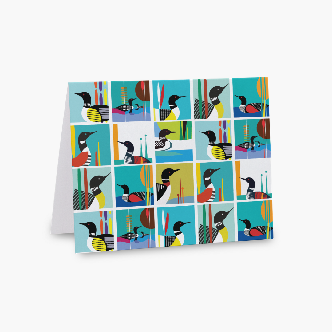 Notecard | Loon Collage