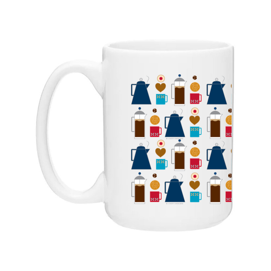 Ceramic Coffee Mug | Coffee + Cookies Wrap